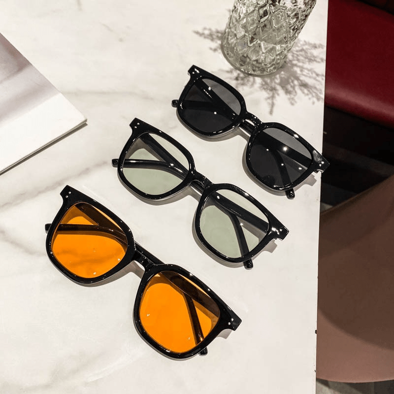 Square Sunglasses Rivet Decor Glasses UV400