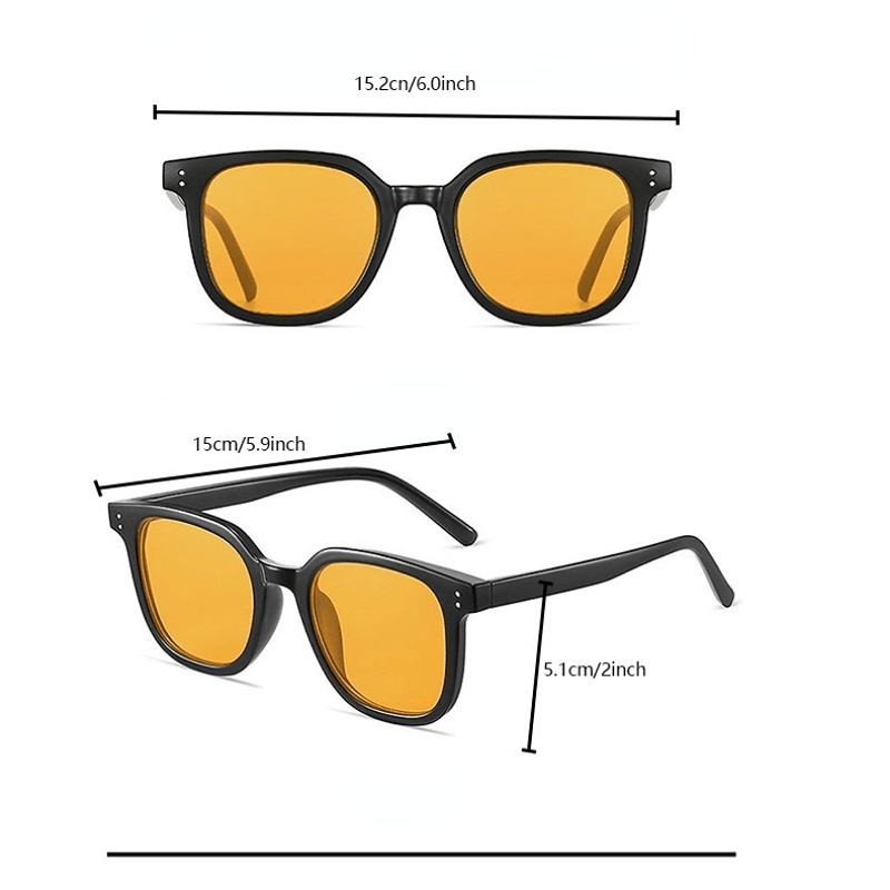 Square Sunglasses Rivet Decor Glasses UV400