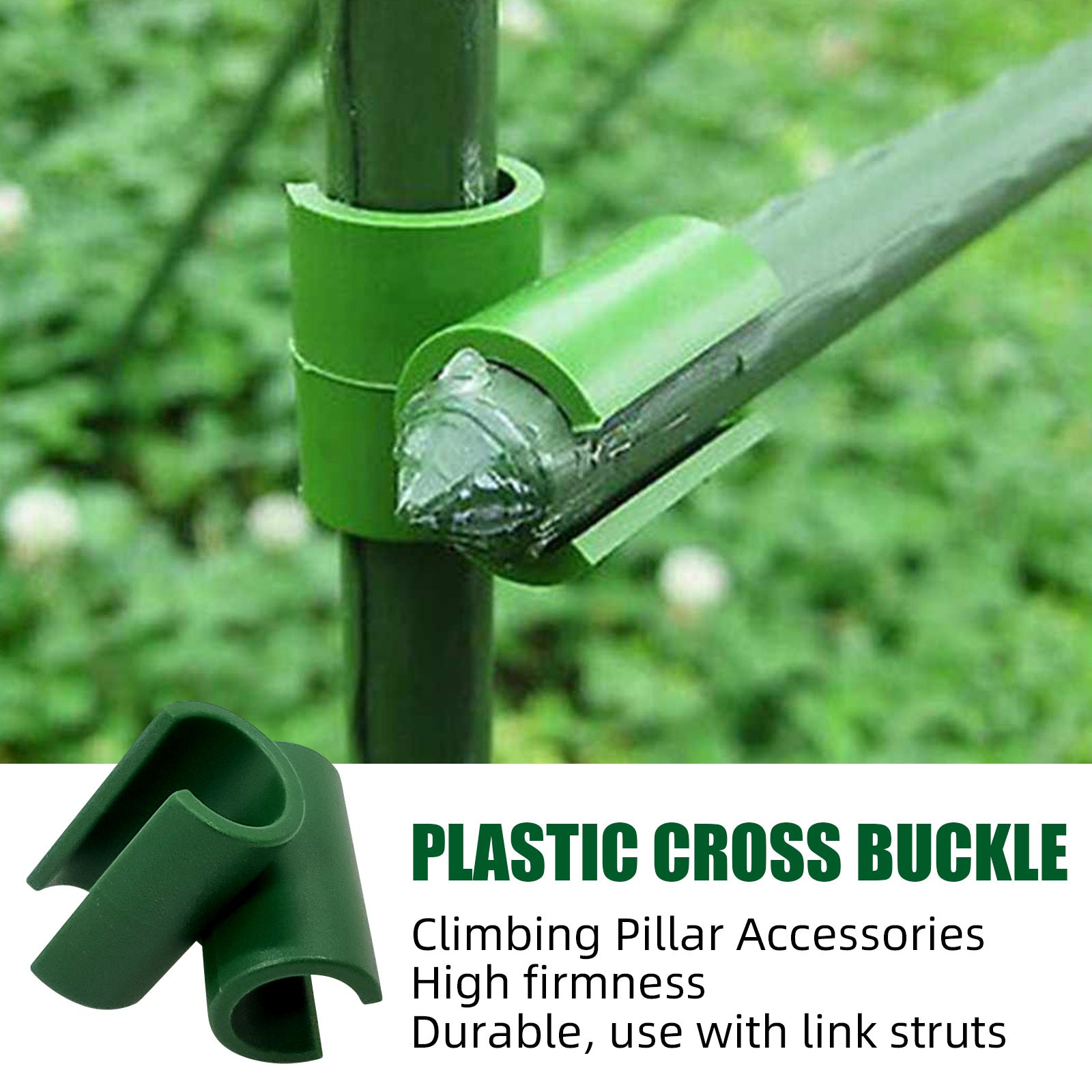 50pcs Cross Buckle Plant Support Gardening Pole Climbing Vine Frame