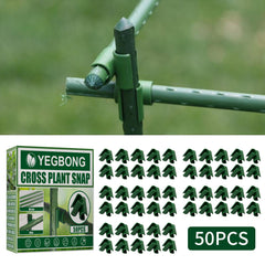 50pcs Cross Buckle Plant Support Gardening Pole Climbing Vine Frame