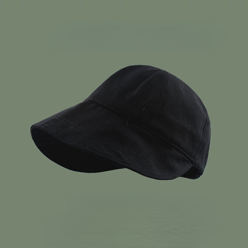 Women's Ponytail Cotton Sun Hat UV Protection Bucket Hat