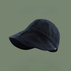 Women's Ponytail Cotton Sun Hat UV Protection Bucket Hat