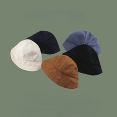 Women's Ponytail Cotton Sun Hat UV Protection Bucket Hat