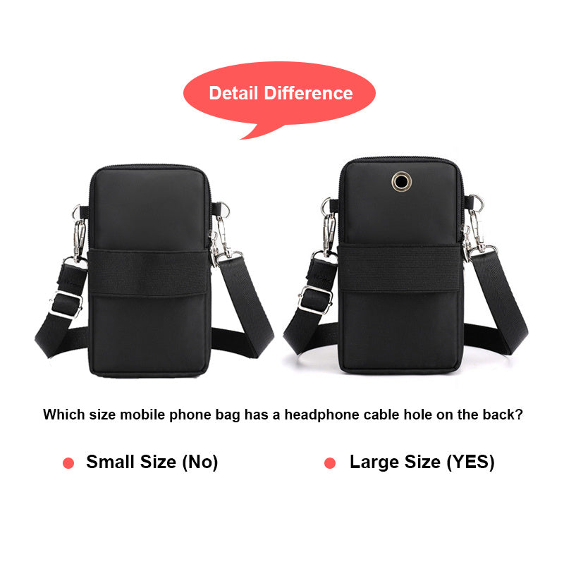 Minimalist Crossbody Bag Zipper Shoulder Bag Outdoor Phone Bag