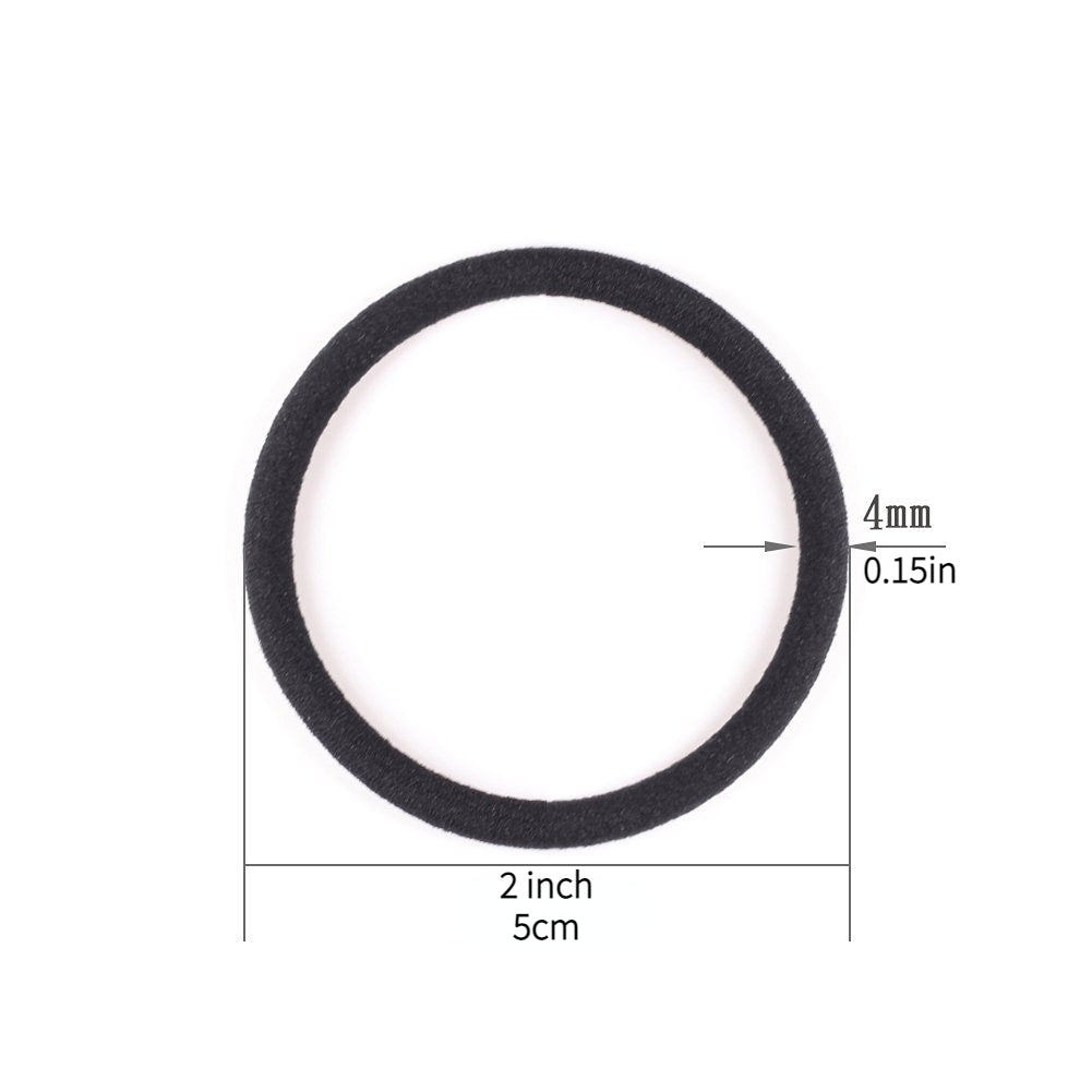 120 Hair Ties For Thick & Curly Hair Ponytail Holders Elastic Band 4mm