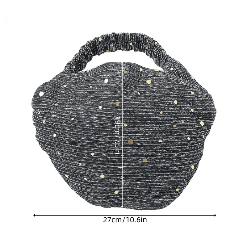 Sequin Decor Wide Brim Headband Elastic Head Hoop Stretchy Hair Band Women