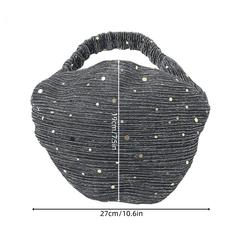 Sequin Decor Wide Brim Headband Elastic Head Hoop Stretchy Hair Band Women