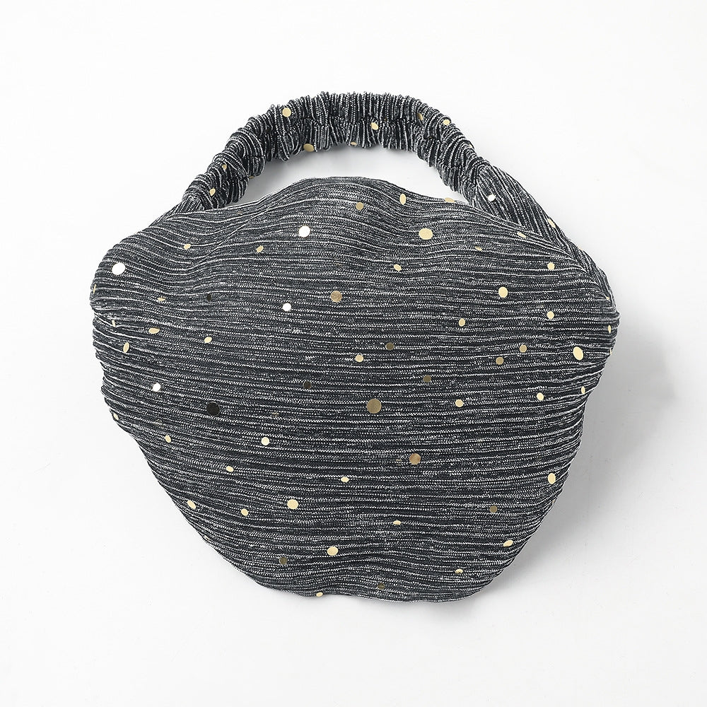 Sequin Decor Wide Brim Headband Elastic Head Hoop Stretchy Hair Band Women