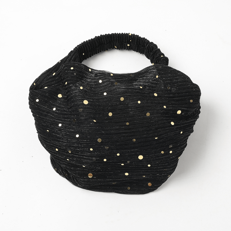 Sequin Decor Wide Brim Headband Elastic Head Hoop Stretchy Hair Band Women