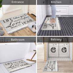 Love At Life & Home Flannel Bath Mat Modern Bathroom Rug