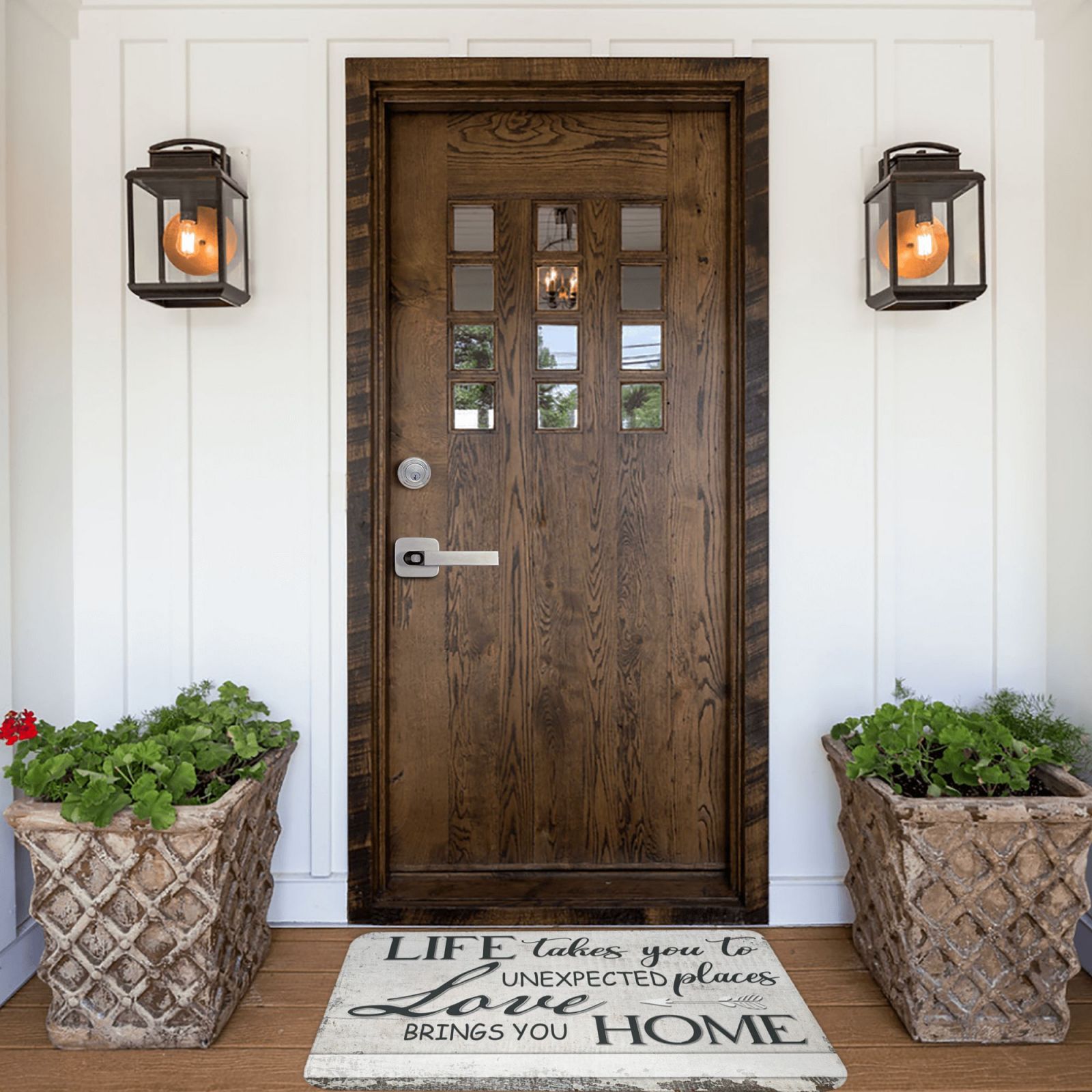 Love At Life & Home Flannel Bath Mat Modern Bathroom Rug