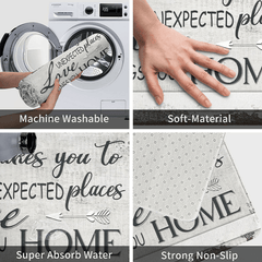 Love At Life & Home Flannel Bath Mat Modern Bathroom Rug