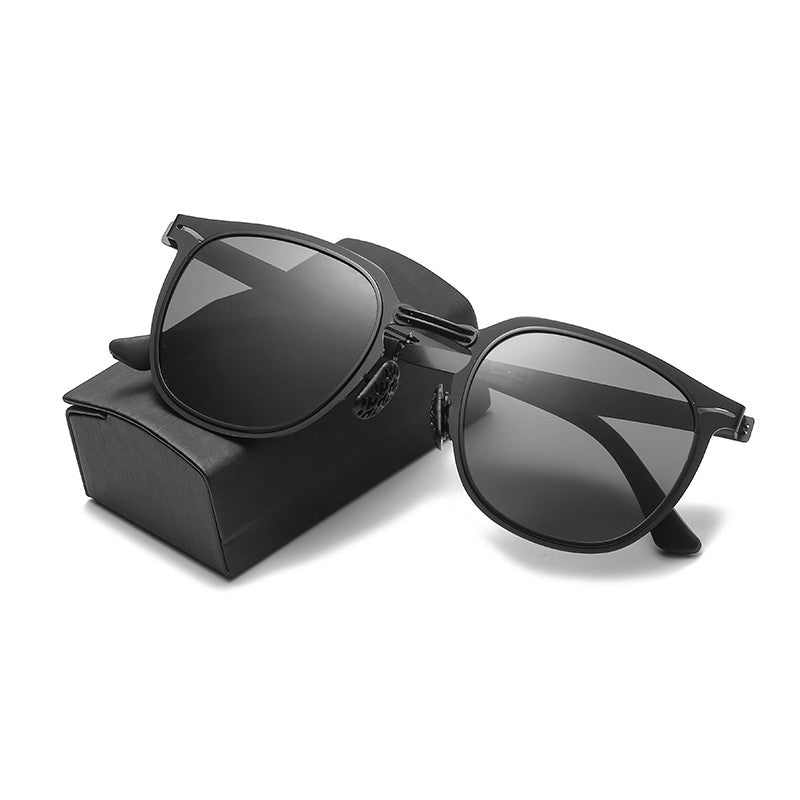 BY003 Polarized Driving Sunglasses UV400 Metal Frame Business Retro
