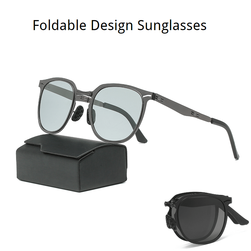 BY003 Polarized Driving Sunglasses UV400 Metal Frame Business Retro