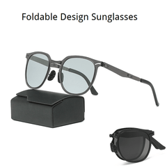 BY003 Polarized Driving Sunglasses UV400 Metal Frame Business Retro