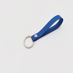 Solid PU Leather Bracelet Keychain Bag Charm Phone Lanyard Gift