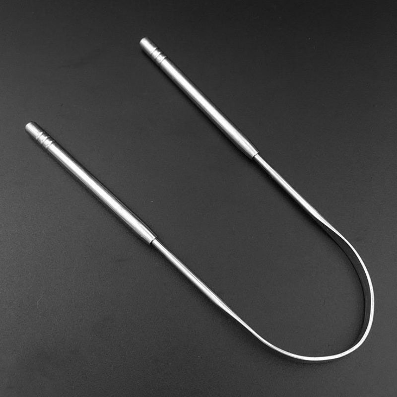 Stainless Steel Tongue Scraper Cleaner Beauty Health Gratte Langue