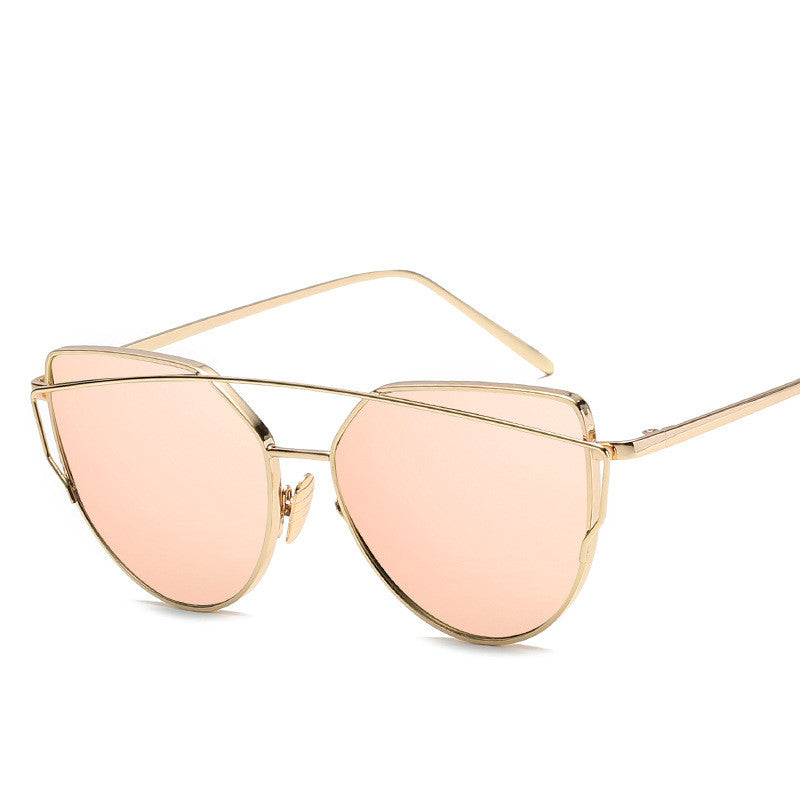 Reflective Sunglasses Metal Frame Colorful Film Men's Casual
