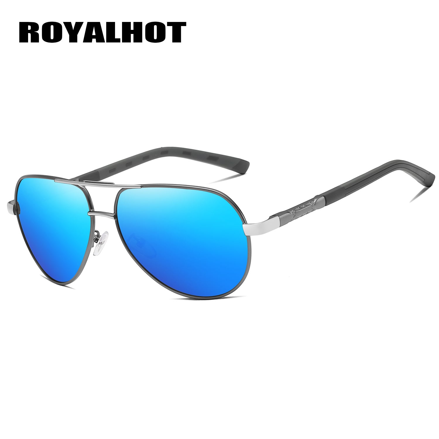 RoyalHot Mixed PC Polarized Alloy Oval Classic Frame Sunglasses