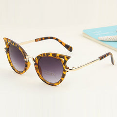 Cat Eye Sunglasses Casual Gradient Lens Metal Temple UV400