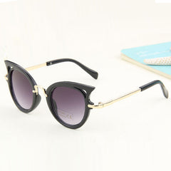 Cat Eye Sunglasses Casual Gradient Lens Metal Temple UV400