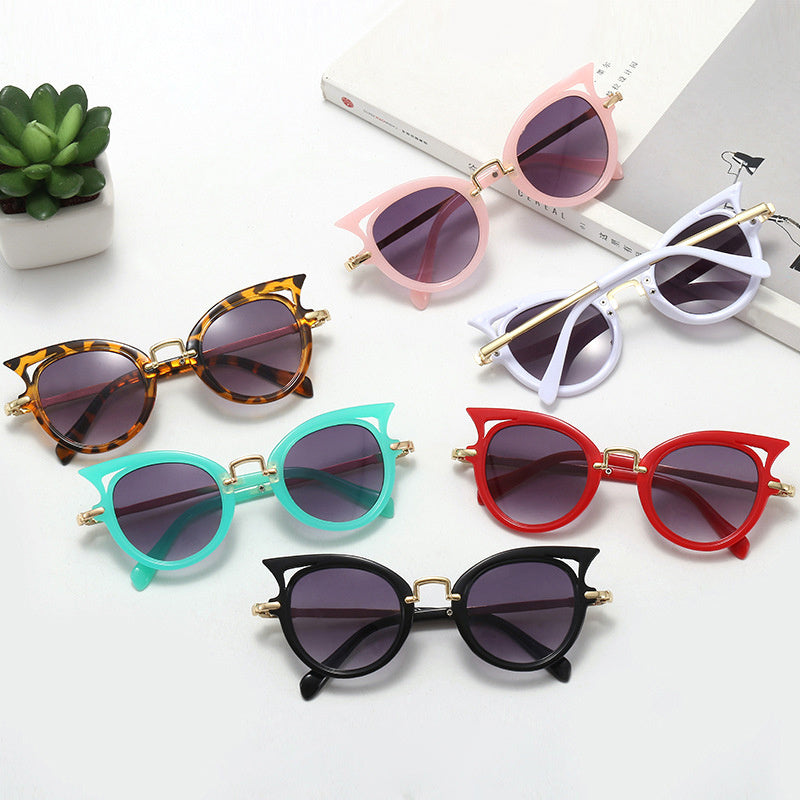 Cat Eye Sunglasses Casual Gradient Lens Metal Temple UV400