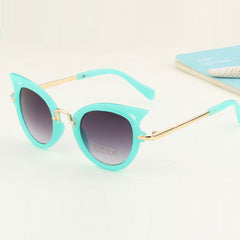 Cat Eye Sunglasses Casual Gradient Lens Metal Temple UV400
