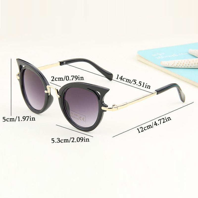 Cat Eye Sunglasses Casual Gradient Lens Metal Temple UV400