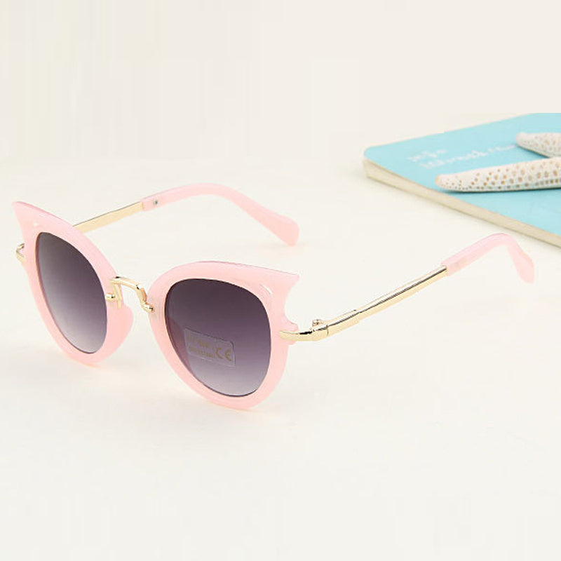 Cat Eye Sunglasses Casual Gradient Lens Metal Temple UV400