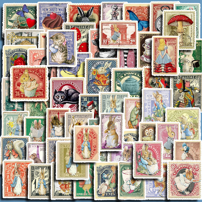 62pcs Alice Garden DIY Stickers for Kids and Students
