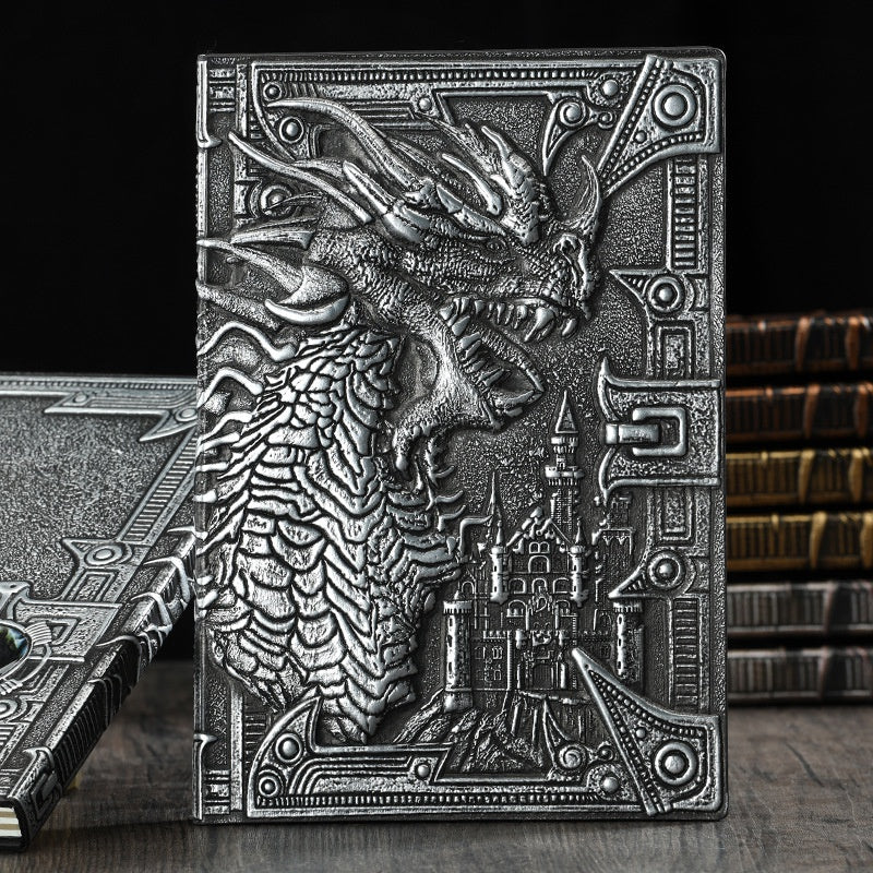 3D Evil Dragon Embossed Notebook Vintage A5 Diary Journals Handcraft
