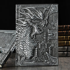 3D Evil Dragon Embossed Notebook Vintage A5 Diary Journals Handcraft