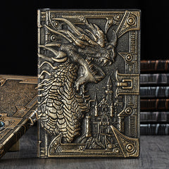 3D Evil Dragon Embossed Notebook Vintage A5 Diary Journals Handcraft