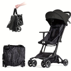 Ultra Compact Baby Stroller T Shaped Front Bar No Assembly Required