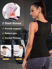 Zipper Shaping Tank Top Waist Trainer Tummy Control Open Bust Top