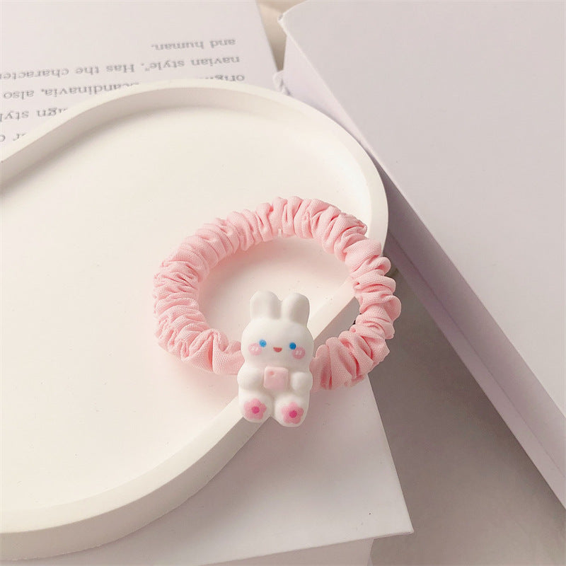 8pcs Rabbit Decor Scrunchies Hair Tie Hair Rope For Kids