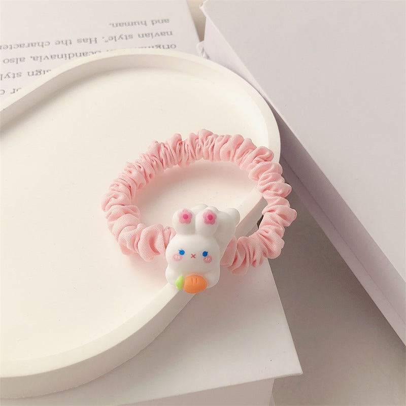8pcs Rabbit Decor Scrunchies Hair Tie Hair Rope For Kids