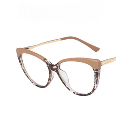 Cat Eye Anti Light Glasses For Women Men Twist Detail Temple Glasses