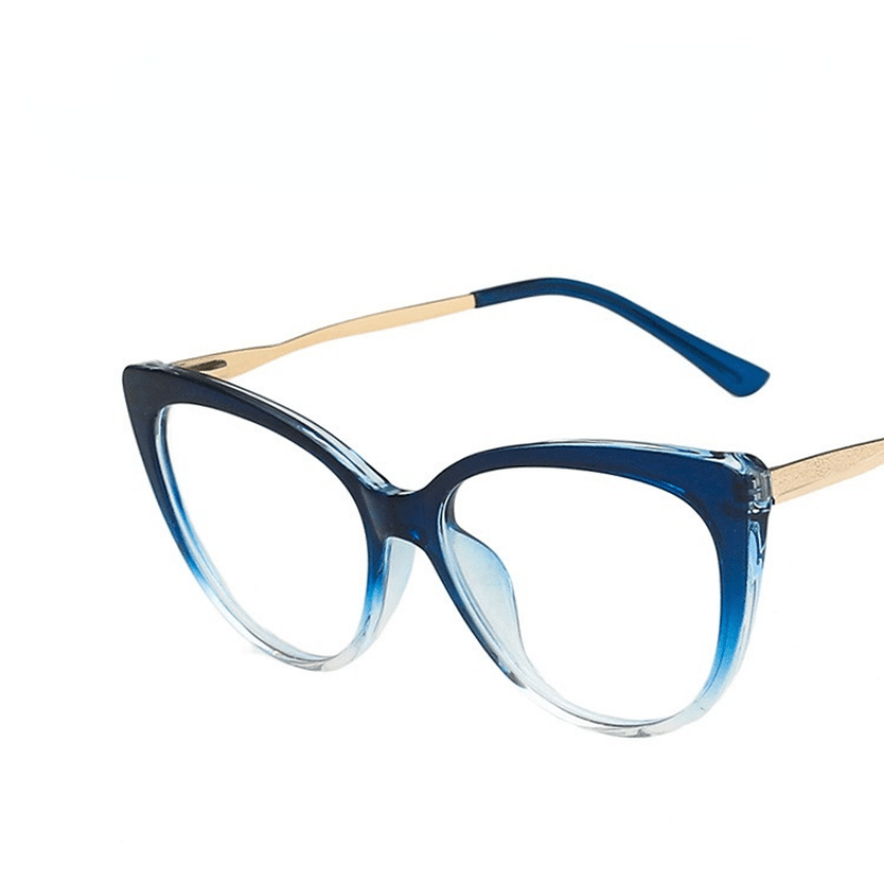 Cat Eye Anti Light Glasses For Women Men Twist Detail Temple Glasses