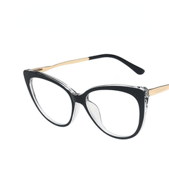 Cat Eye Anti Light Glasses For Women Men Twist Detail Temple Glasses