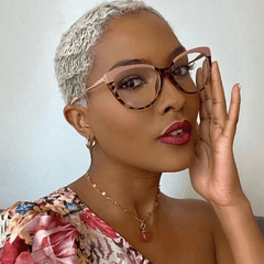 Cat Eye Anti Light Glasses For Women Men Twist Detail Temple Glasses