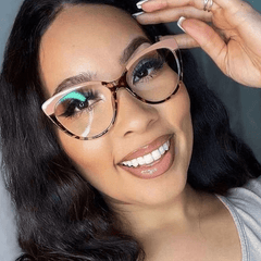 Cat Eye Anti Light Glasses For Women Men Twist Detail Temple Glasses
