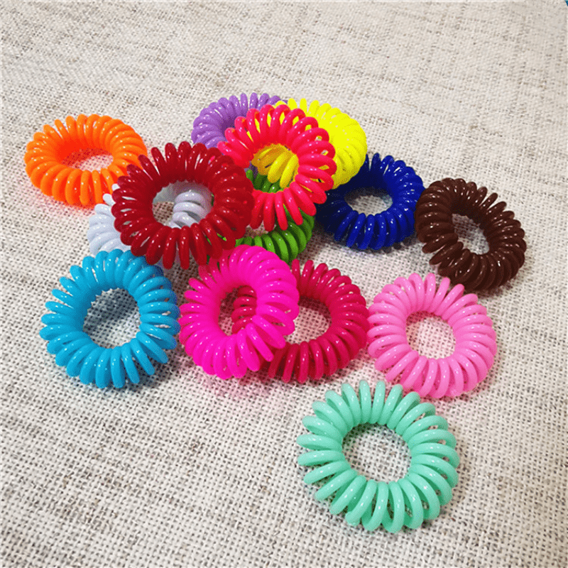 Colorful Spiral Hair Tie Elastic Ponytail Hair Rope Y2K Hair Accessories