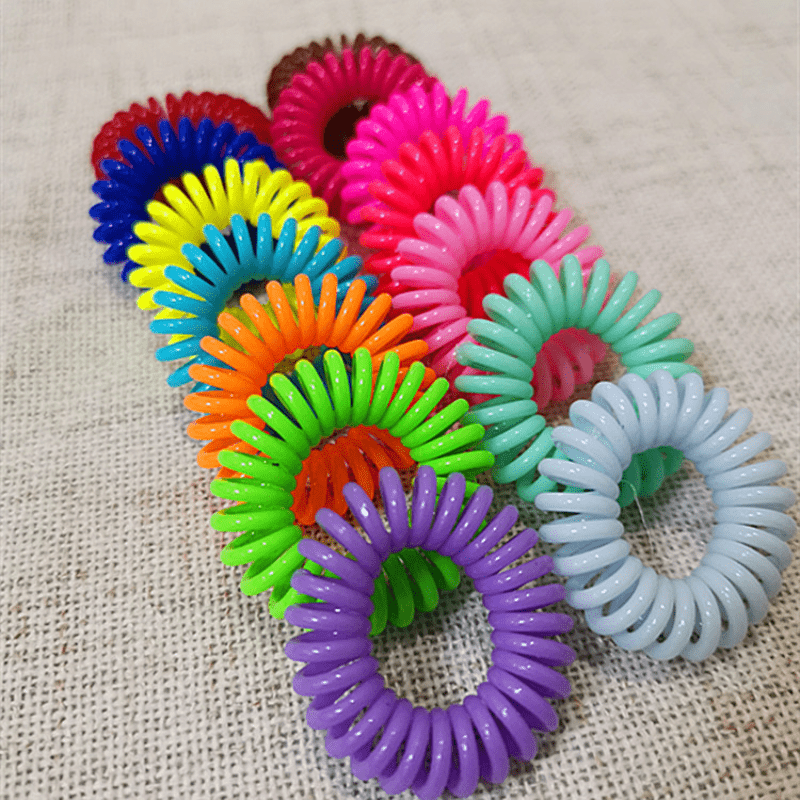 Colorful Spiral Hair Tie Elastic Ponytail Hair Rope Y2K Hair Accessories