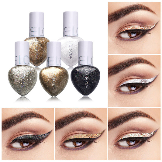 Waterproof Shimmer Liquid Eyeliner Pen with Heart Shaped Brush