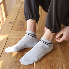 Men's Striped Ankle Socks Low Cut Comfortable