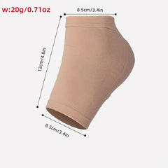 Moisturizing Heel Socks for Dry Feet - Supportive Silicone Heel Pro