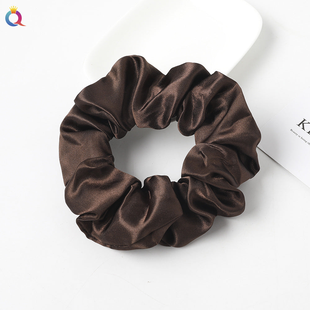 Large Satin Scrunchies Solid Hair Rope Hair Tie Hair Ring