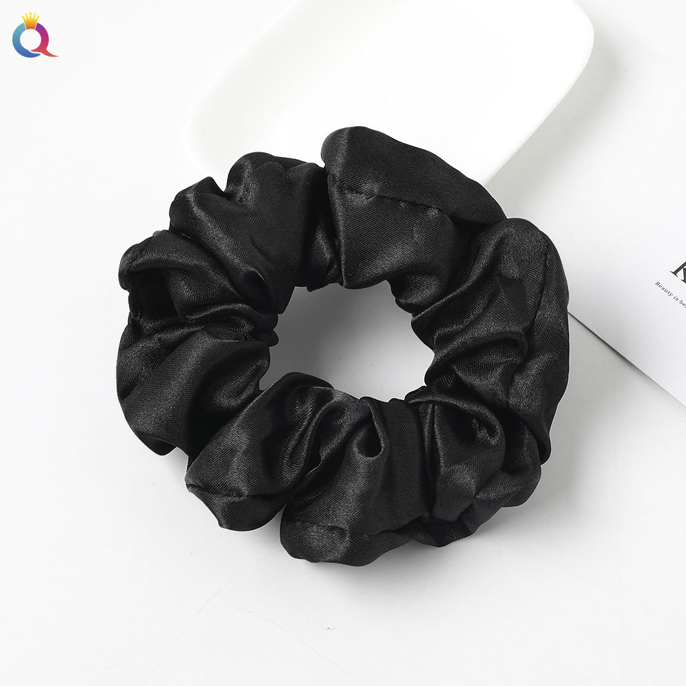 Large Satin Scrunchies Solid Hair Rope Hair Tie Hair Ring