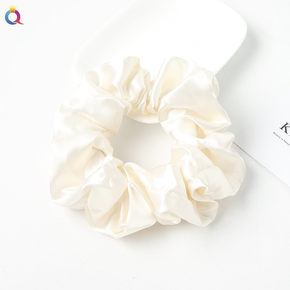 Large Satin Scrunchies Solid Hair Rope Hair Tie Hair Ring